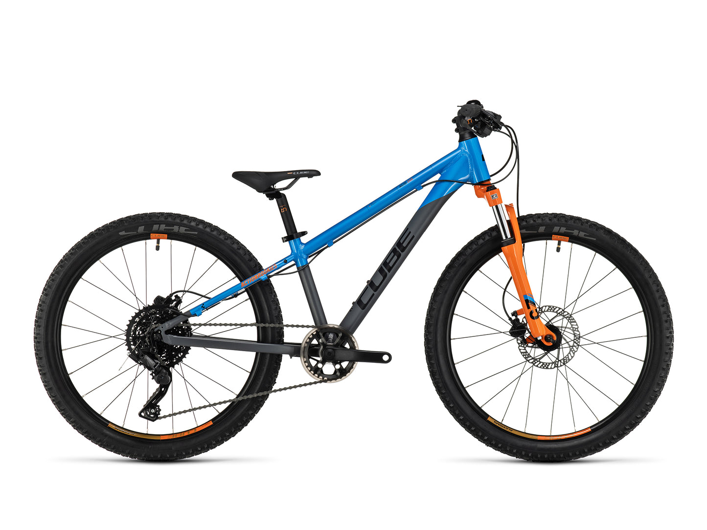 Blau Schwarz Orange Cube Acid 240 Disc Kinderfahrrad 24 Zoll