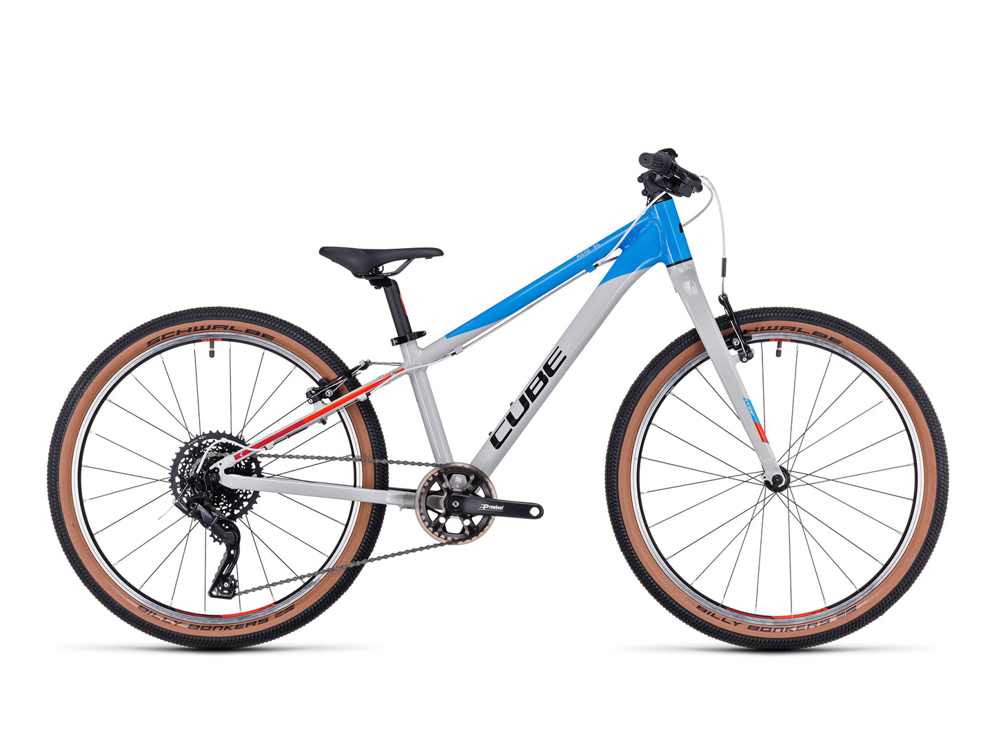 grau blau Cube Acid 240 SLX Kinderfahrrad 24 Zoll