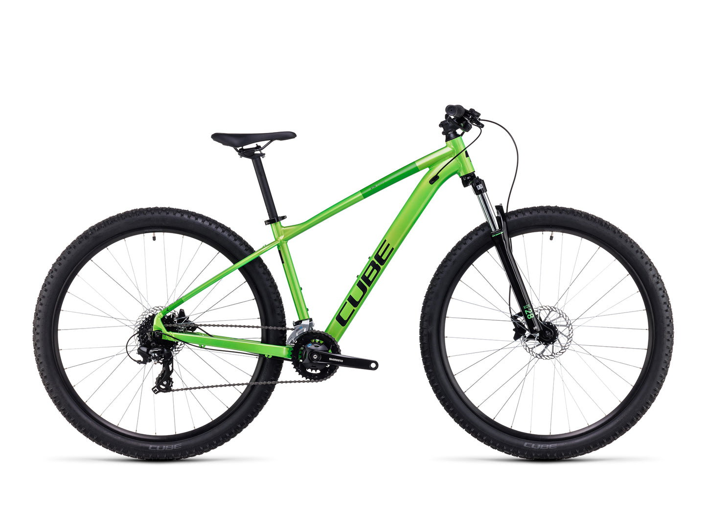 Cube Aim S Kinderfahrrad mit 27.5 Zoll Grün schwarz