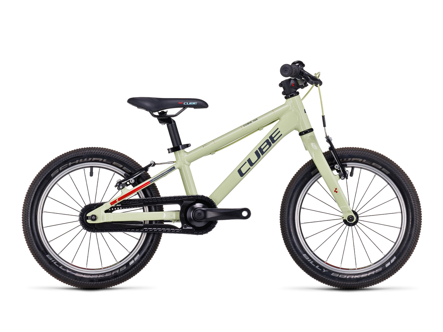 Hellgrünes Cube Cubie 160 Kinderfahrrad mit 16 Zoll Reifen