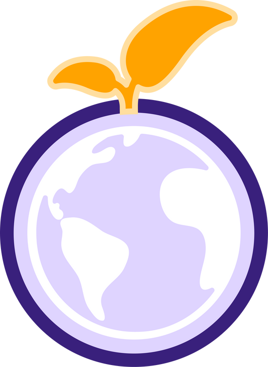 Grafik zeigt die Weltkugel mit einem Blatt oben als Symbol für Nachhaltigkeit